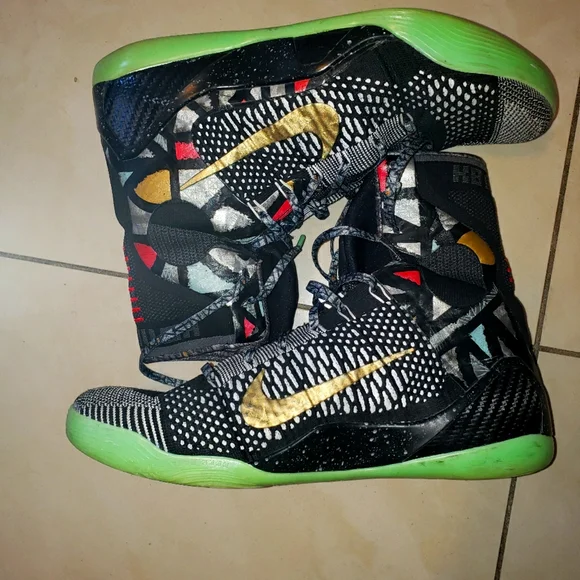 Nike | Shoes | Kobe 9 Elite High Black Grey Gold Swoosh  display picture 1